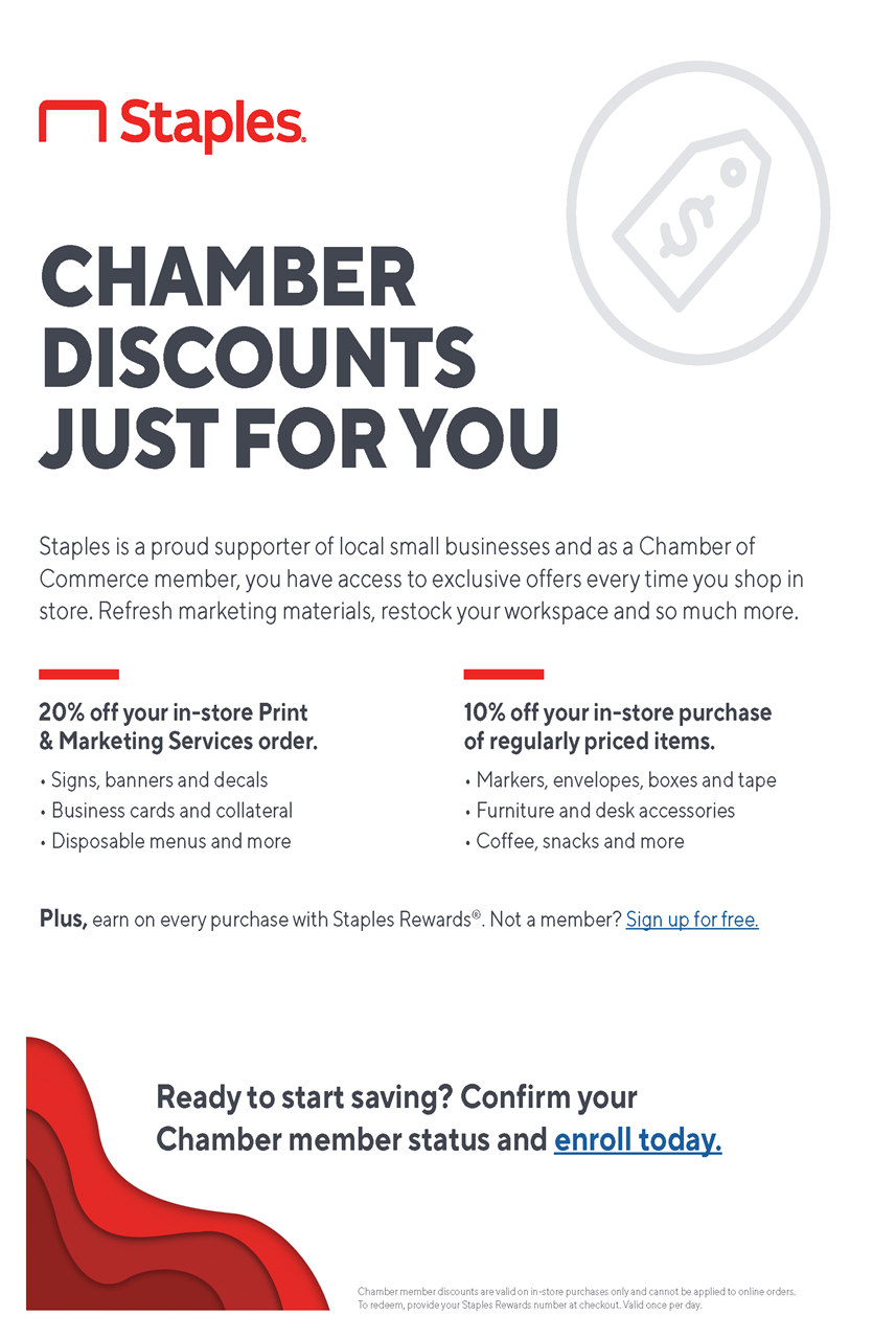 Staples offers Chamber members deals